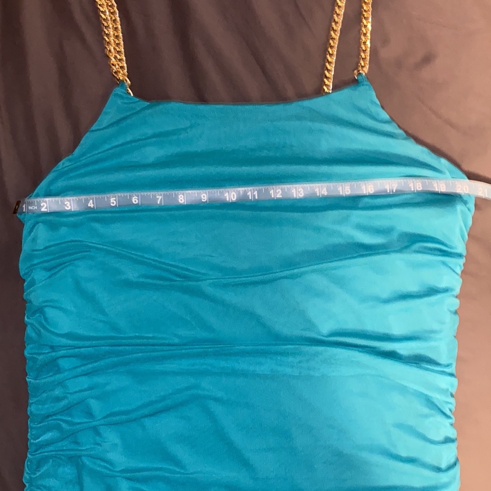 Chain Strap Ruched Midi Dress - Picture 14 of 15